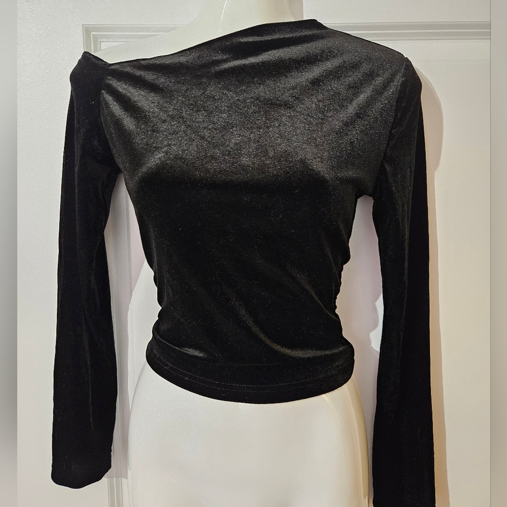 Shein Black Velvet Women's Top